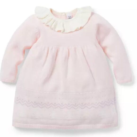 Janie and Jack -100046956 Baby Fair Isle Sweater Dress in Pink NWT size 18-24 m - Picture 1 of 10